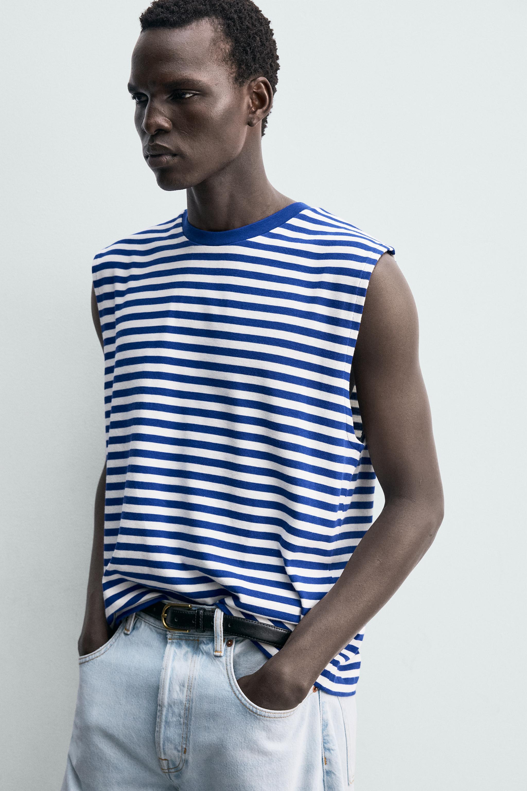STRIPED JACQUARD TANK TOP
